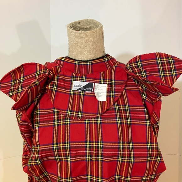 Vintage Red tartan women’s crop jacket blazer. Old money 80s crop vintage 12 - Picture 6 of 6